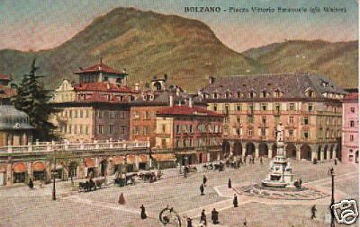 Cartolina Antica Bolzano Piazza Vittorio Emanuele 1931