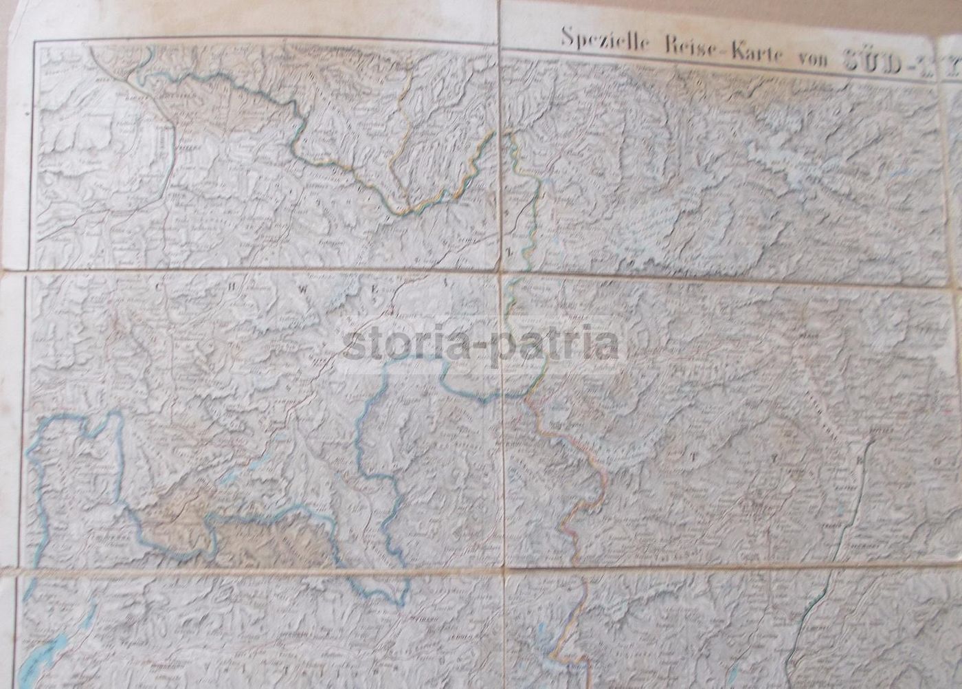 Mappa Antica Del Tirolo, Trentino, Venezia E Trieste, 1862, Georg Mayr