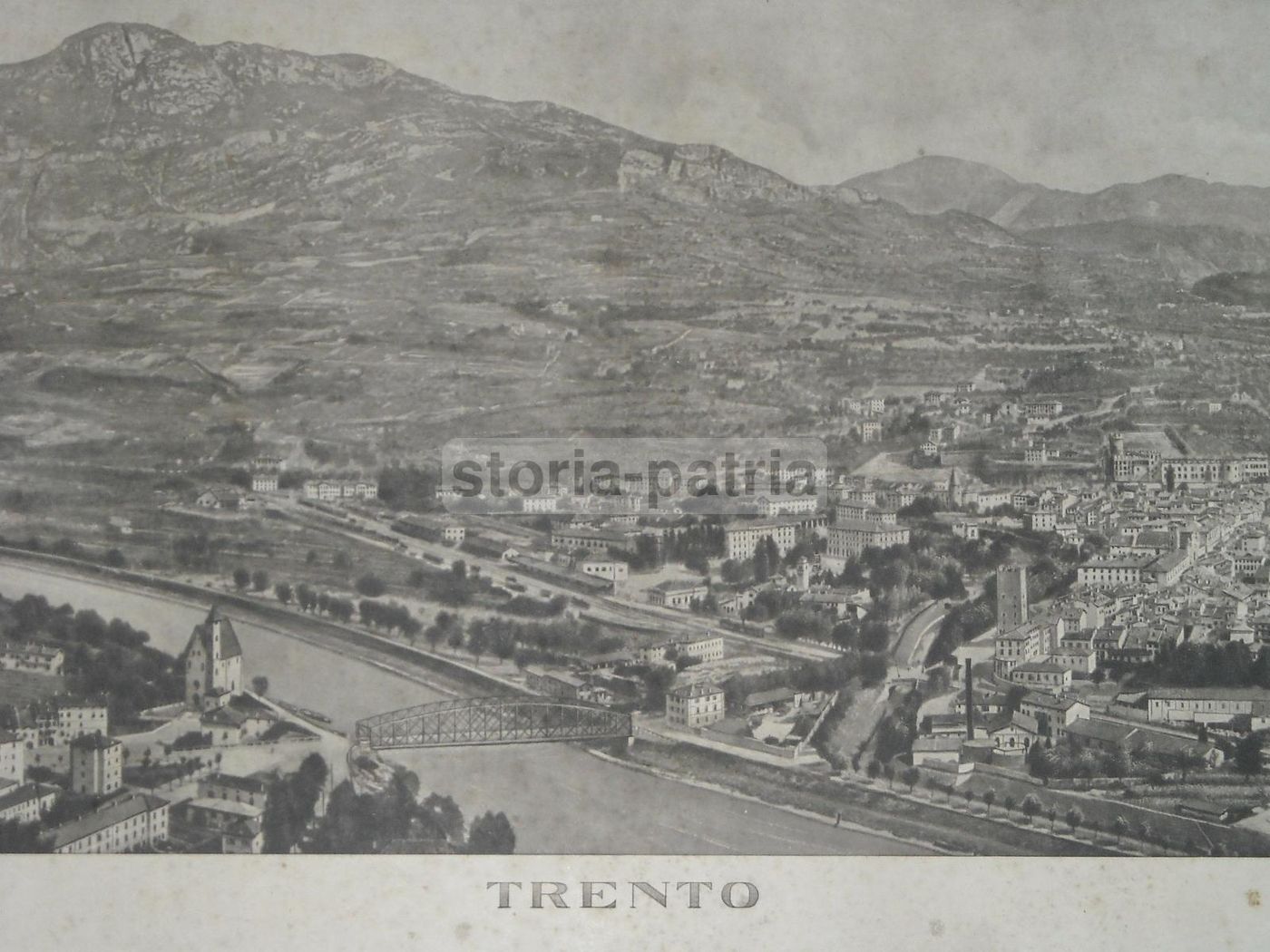 Fotografia Antica Di Trento, Veduta Panoramica, Circa Anni '30