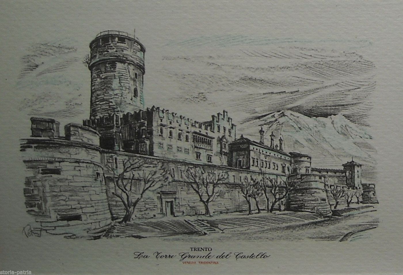 Cartolina Trento, Torre Grande Del Castello, Petrus, Miliani, Anni '50