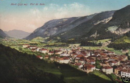 Cartolina Malè Val Di Sole: Veduta Panoramica, Primi '900, Amonn