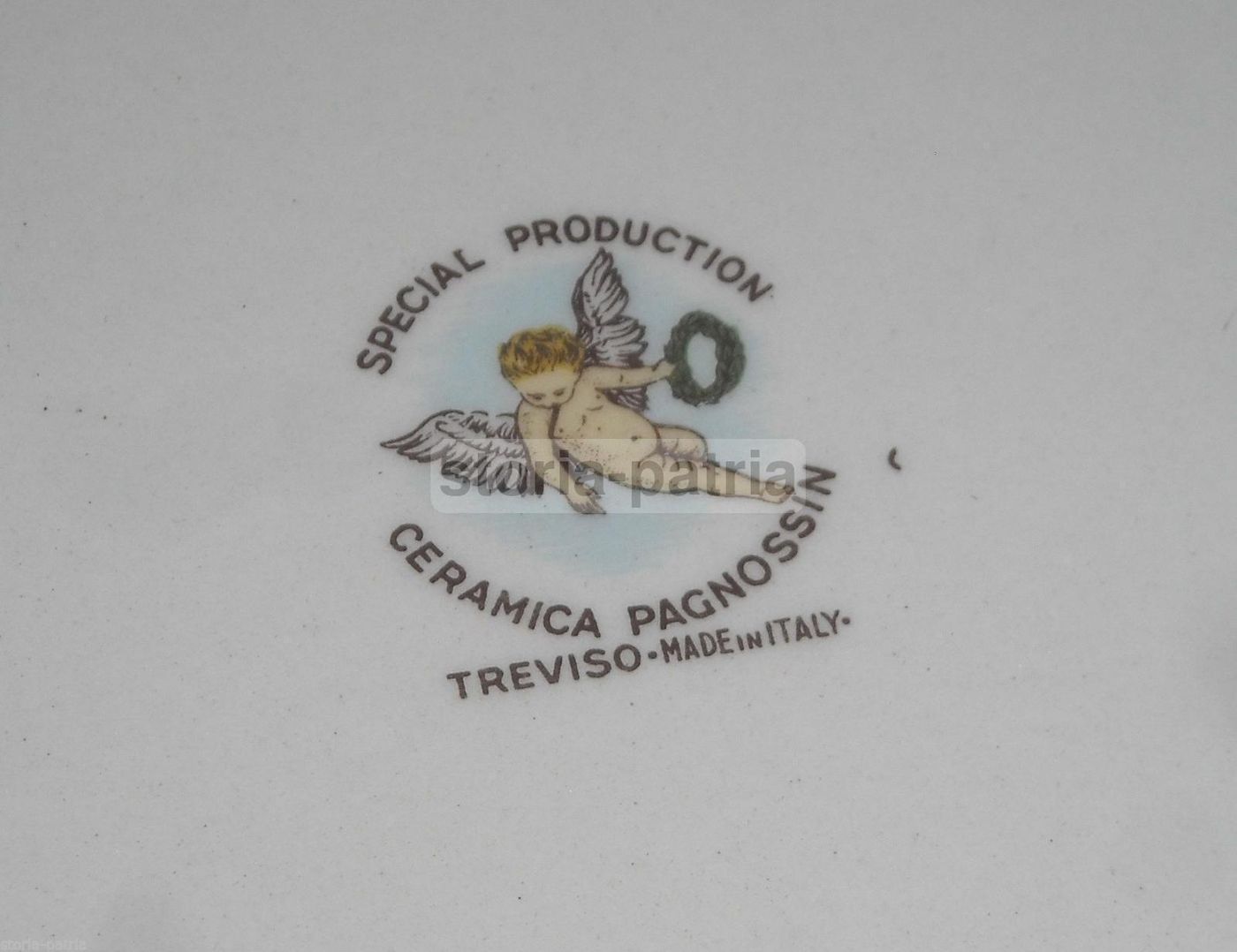 Piatto Decorativo Pagnossin Treviso Con Decori Floreali, Anni '50