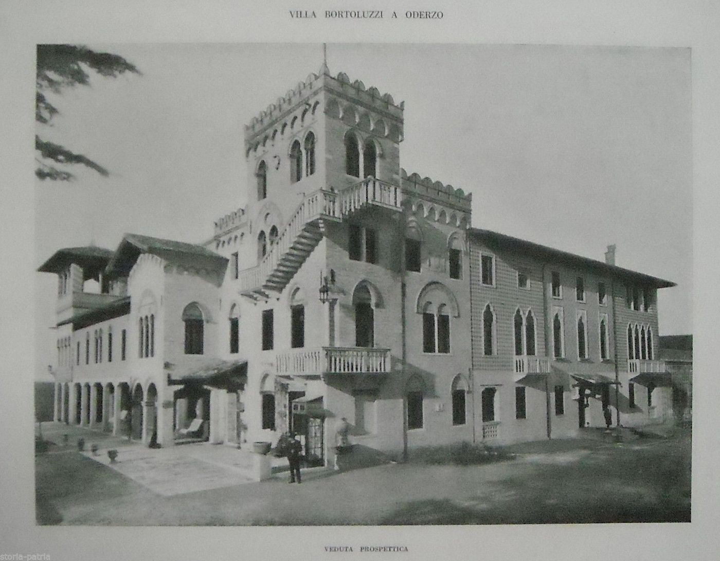 Stampe Villa Bortoluzzi, Oderzo. Progetto Ingegner Sordoni, 1930.