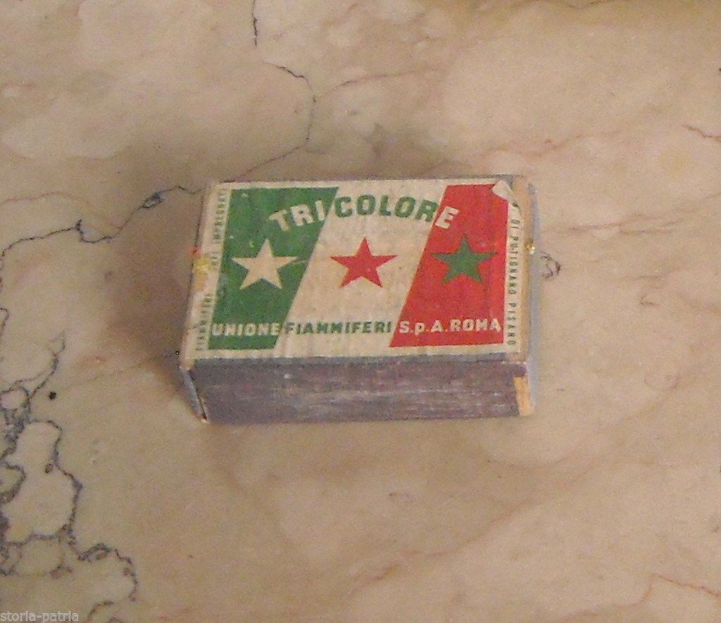 Astuccio Fiammiferi Unione Fiammiferi Roma Tricolore, Anni '30 '50