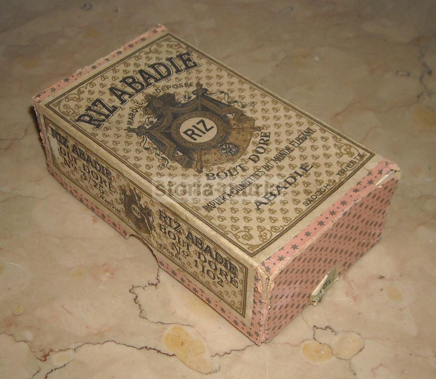 Astuccio Pubblicitario Riz Abadie Cartine Sigarette Trieste 1920