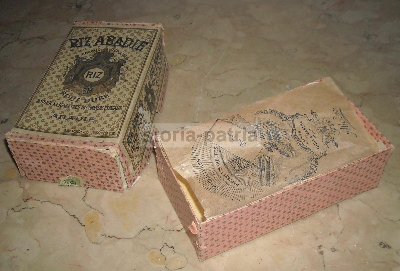 Astuccio Pubblicitario Riz Abadie Cartine Sigarette Trieste 1920