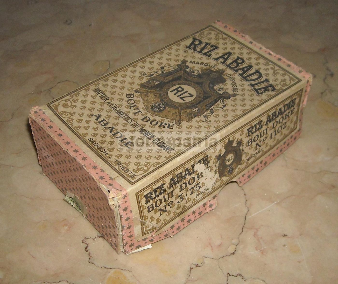 Astuccio Pubblicitario Riz Abadie Cartine Sigarette Trieste 1920