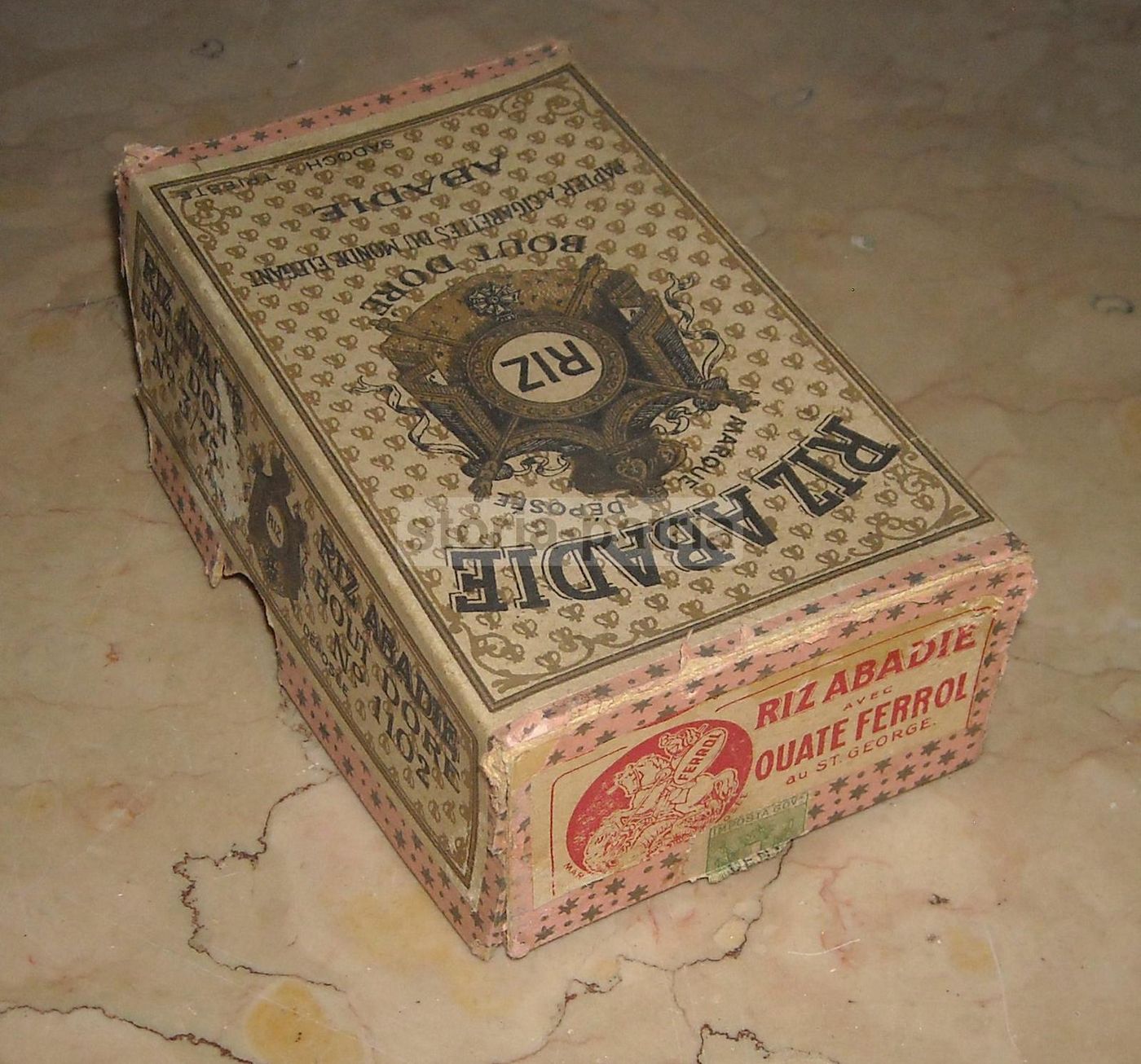 Astuccio Pubblicitario Riz Abadie Cartine Sigarette Trieste 1920