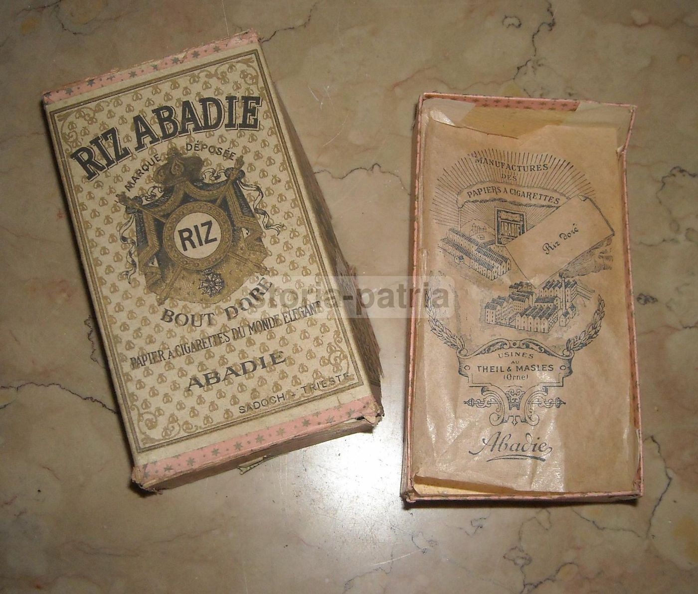 Astuccio Pubblicitario Riz Abadie Cartine Sigarette Trieste 1920