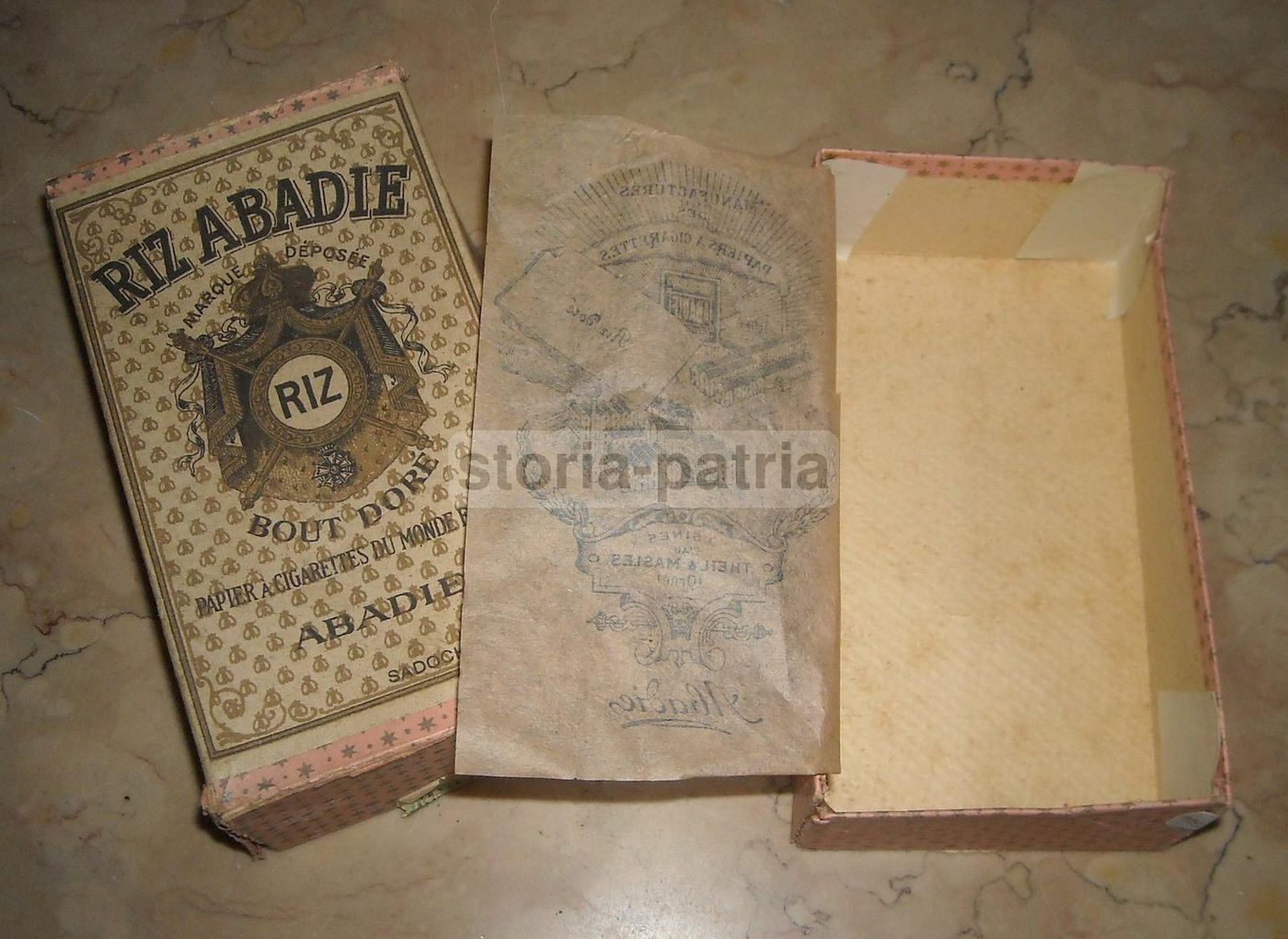 Astuccio Pubblicitario Riz Abadie Cartine Sigarette Trieste 1920