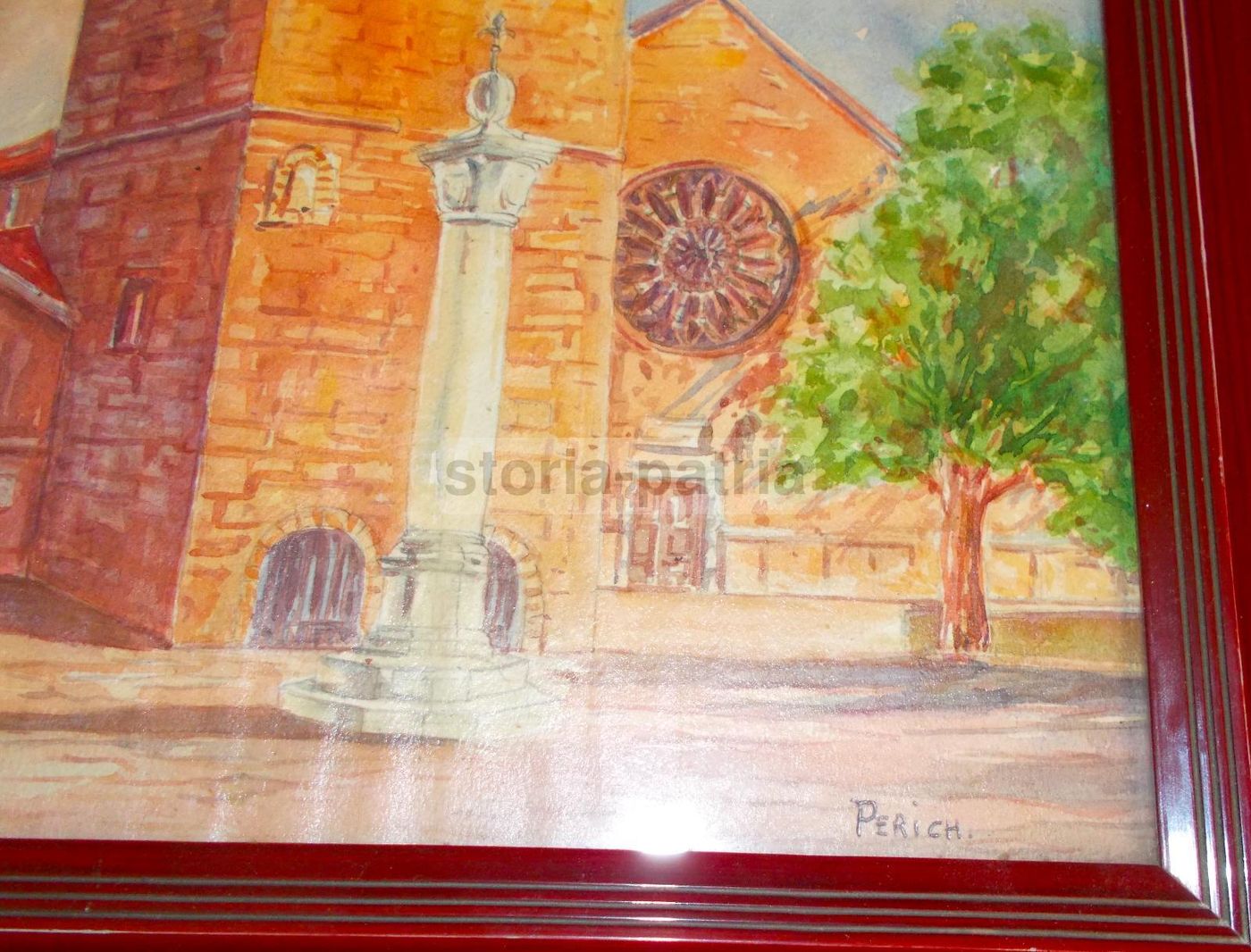 Dipinto San Giusto Trieste Di Perich, Anni '50 '60, Tecnica Mista