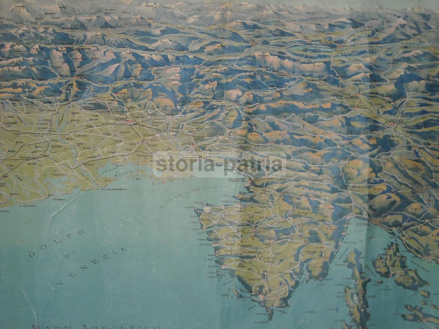Mappa Del Triveneto, Venezia Giulia E Tridentina. Edizione Vallardi, Anni '20