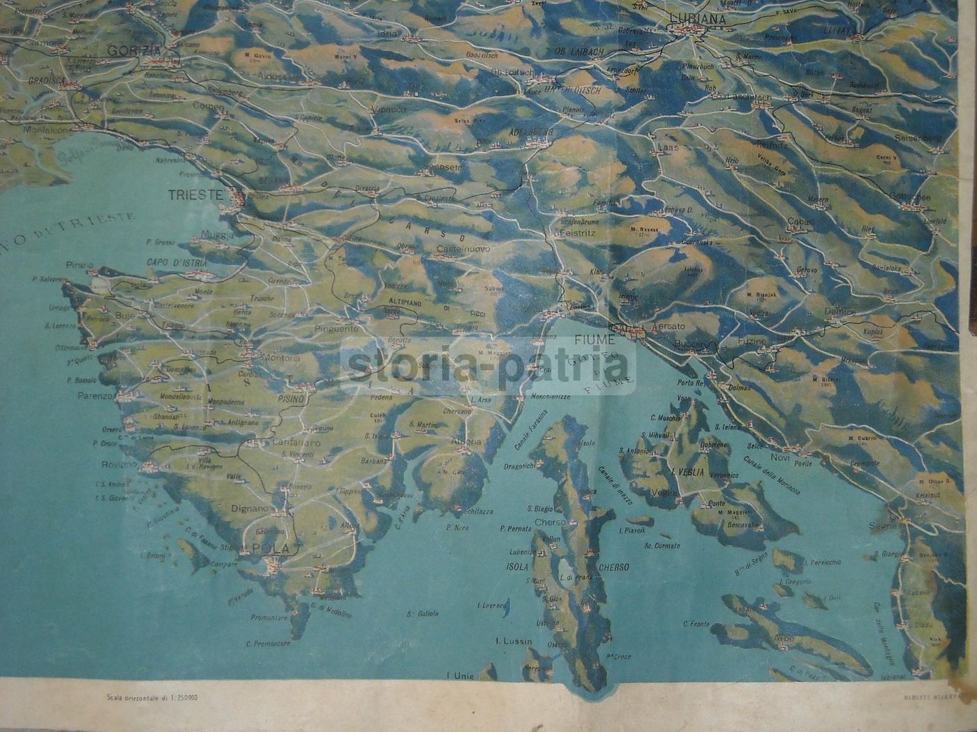 Mappa Del Triveneto, Venezia Giulia E Tridentina. Edizione Vallardi, Anni '20