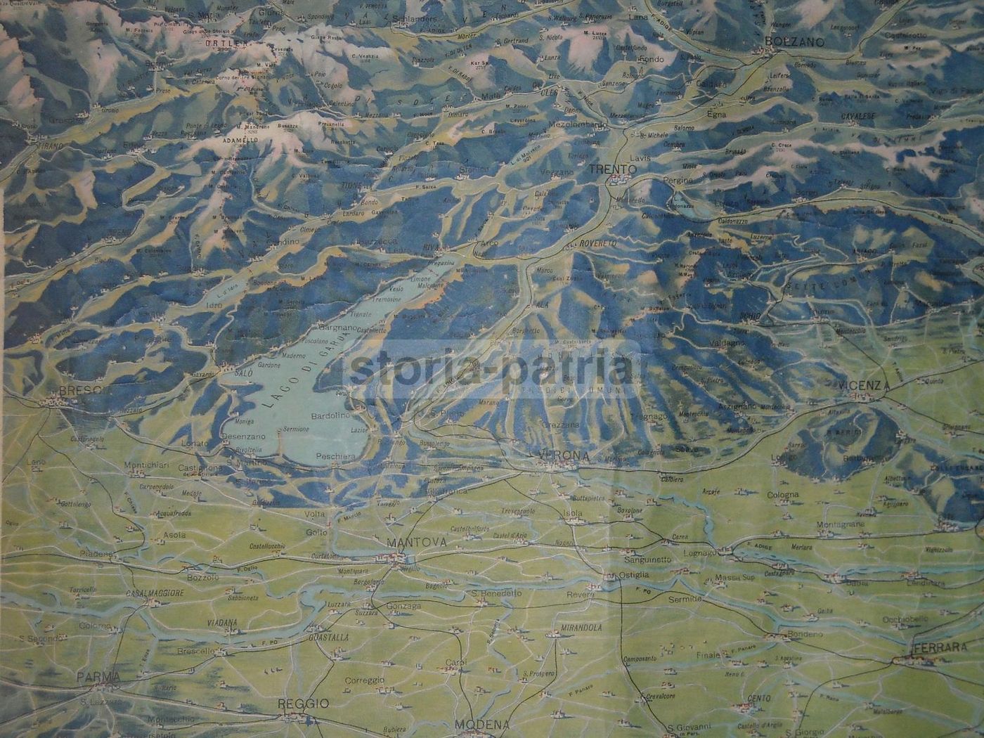 Mappa Del Triveneto, Venezia Giulia E Tridentina. Edizione Vallardi, Anni '20