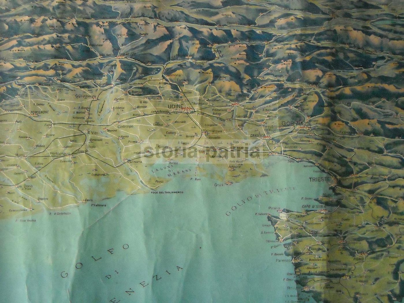 Mappa Del Triveneto, Venezia Giulia E Tridentina. Edizione Vallardi, Anni '20