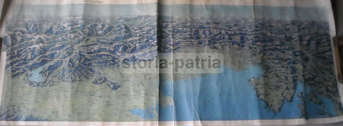 Mappa Del Triveneto, Venezia Giulia E Tridentina. Edizione Vallardi, Anni '20