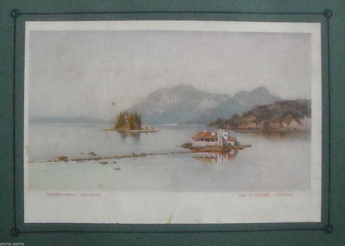 Stampa Antica Corfù, Isola Di Ulisse, Veduta Panoramica Anni '20