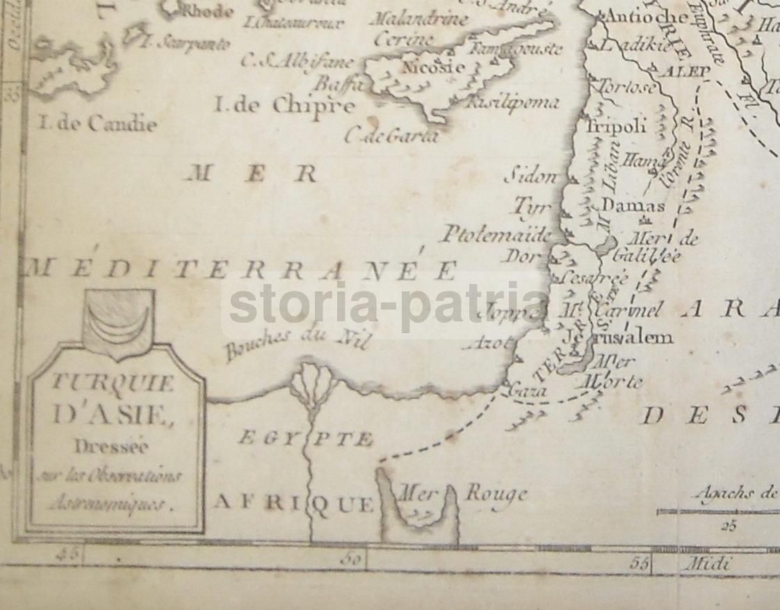 Mappa Antica Della Turchia Asiatica, Asia Minore E Anatolia. XVIII Secolo.