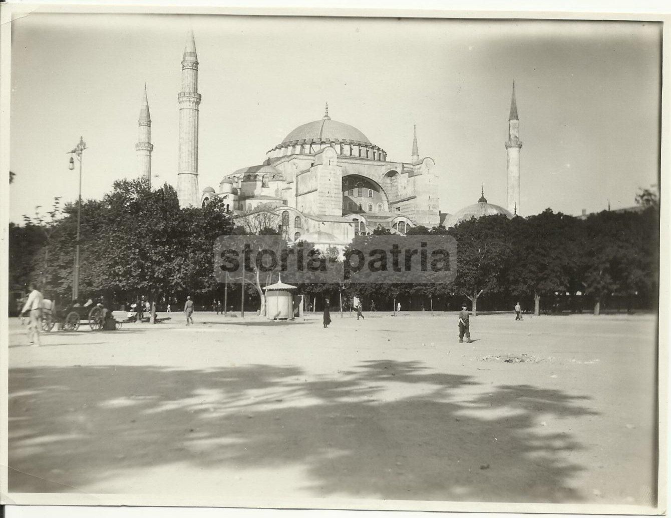 Fotografia Antica Di Santa Sofia, Istanbul, 1930 Circa