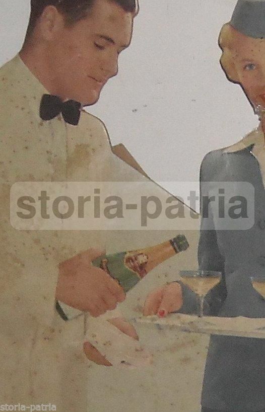 Cartello Pubblicitario Pan American Anni '60 Hostess Spumante USA