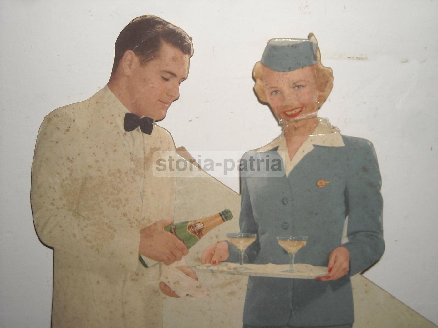 Cartello Pubblicitario Pan American Anni '60 Hostess Spumante USA