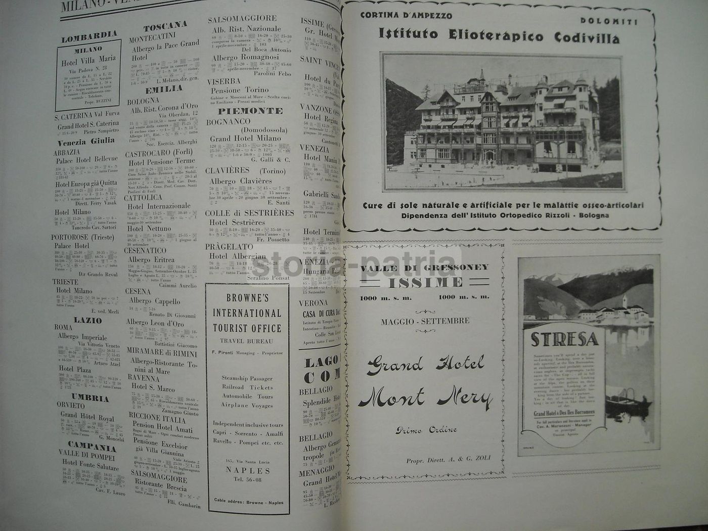 Vie Latine 1928 Cortina d'Ampezzo   Alberghi, Dolomiti, Venezia, Bologna