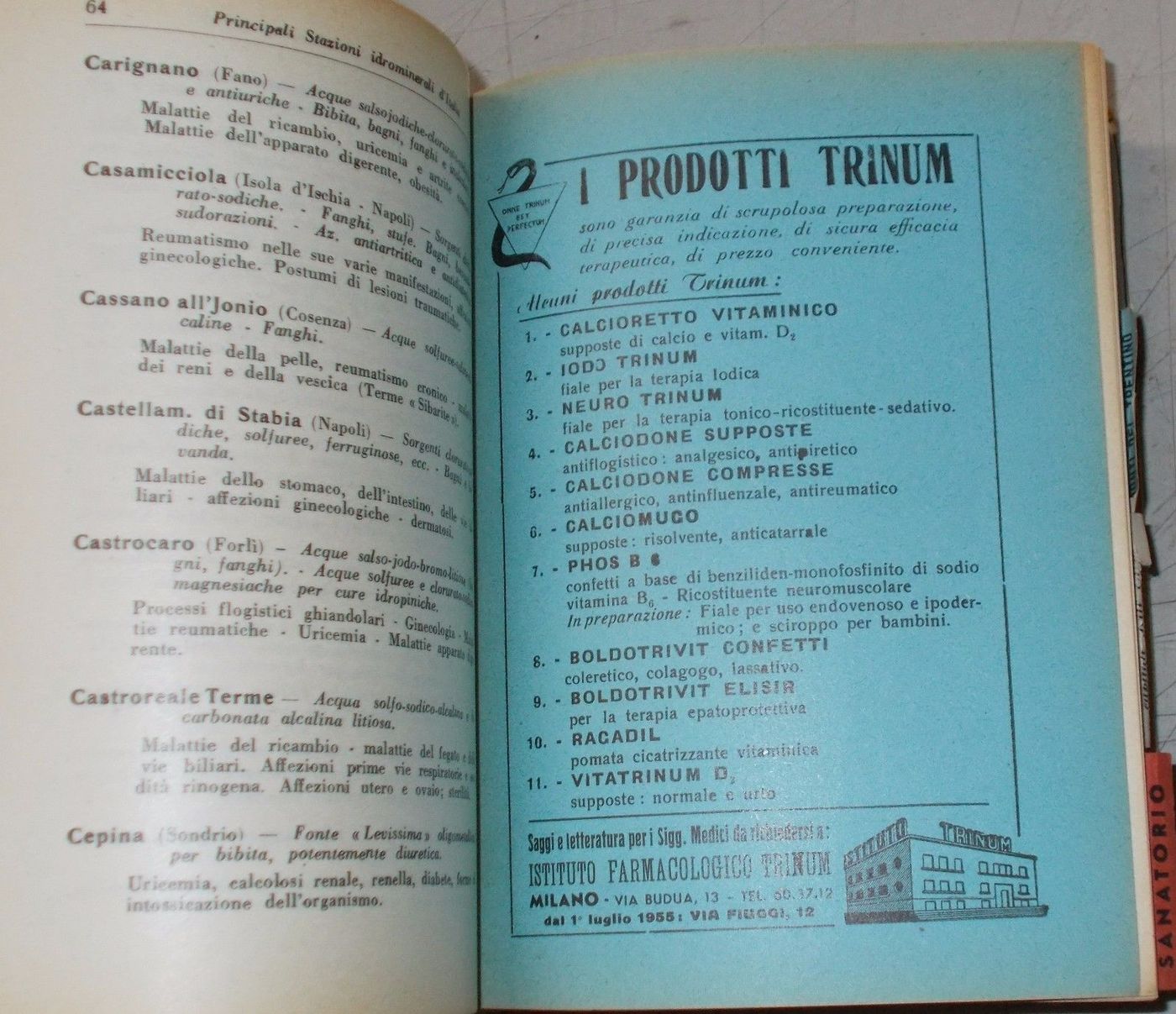 Guida Villit 1955: Villeggiature E Centri Termali Italiani