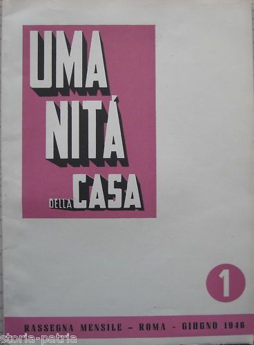 Umanità Della Casa, 1946: Rivista Di Edilizia, Arredamento, Praz, INCIS