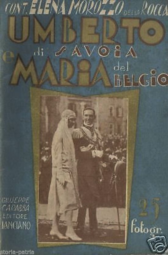 Umberto Di Savoia E Maria Del Belgio | Carabba 1929 | Sinopoli