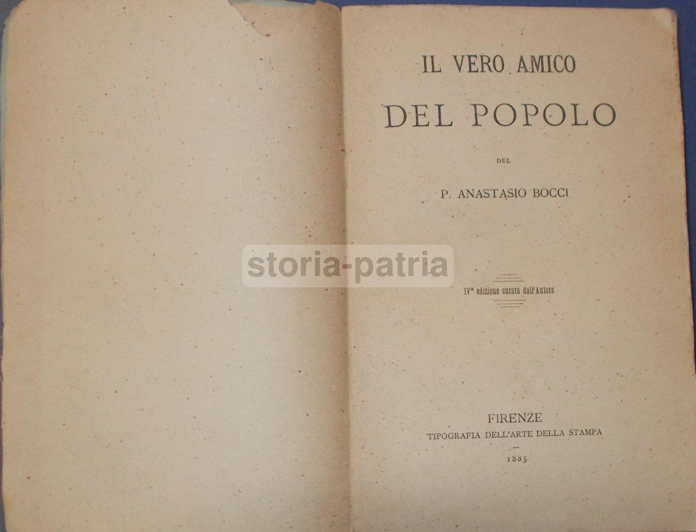 Il Vero Amico Del Popolo Di Anastasio Bocci, 1885. Trattazione Su San Francesco E L'Ordine Francescano