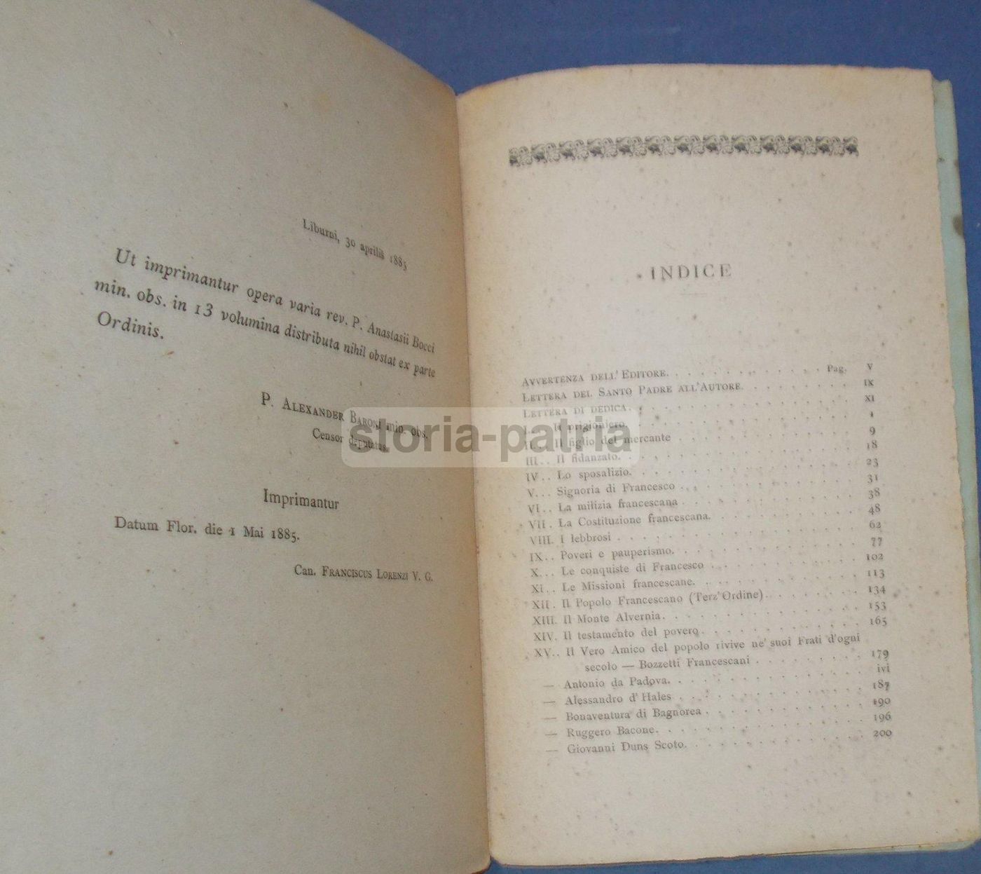 Il Vero Amico Del Popolo Di Anastasio Bocci, 1885. Trattazione Su San Francesco E L'Ordine Francescano