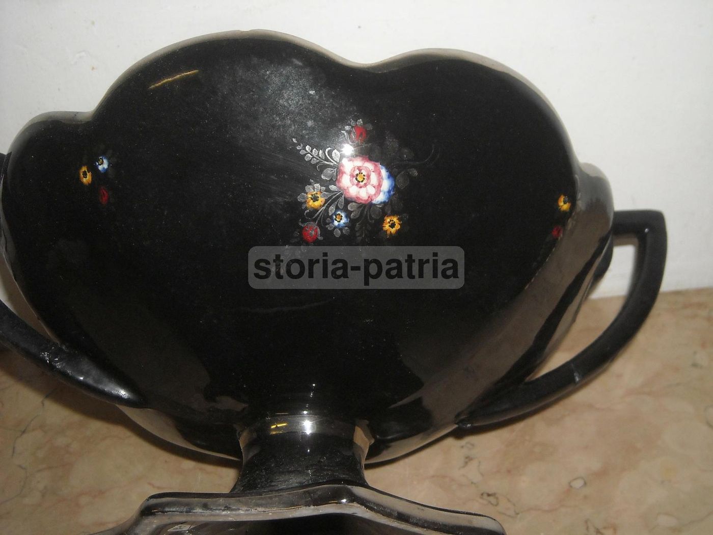 Centrotavola Ceramica Deruta Decorazione Floreale Policroma Anni 30