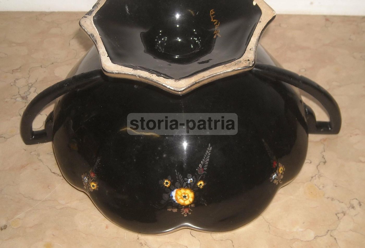 Centrotavola Ceramica Deruta Decorazione Floreale Policroma Anni 30
