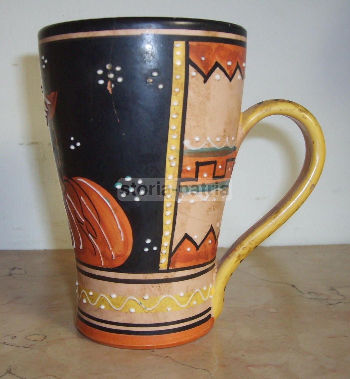 Ceramica Gialletti Deruta Con Personaggio Rinascimentale, Metà '900