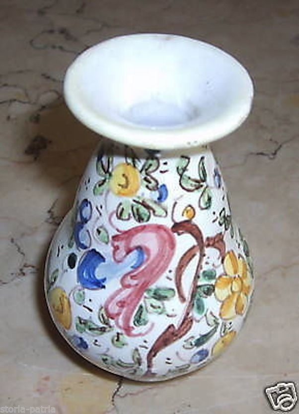 Vasetto In Ceramica Decorata Munari Gubbio, Anni '50