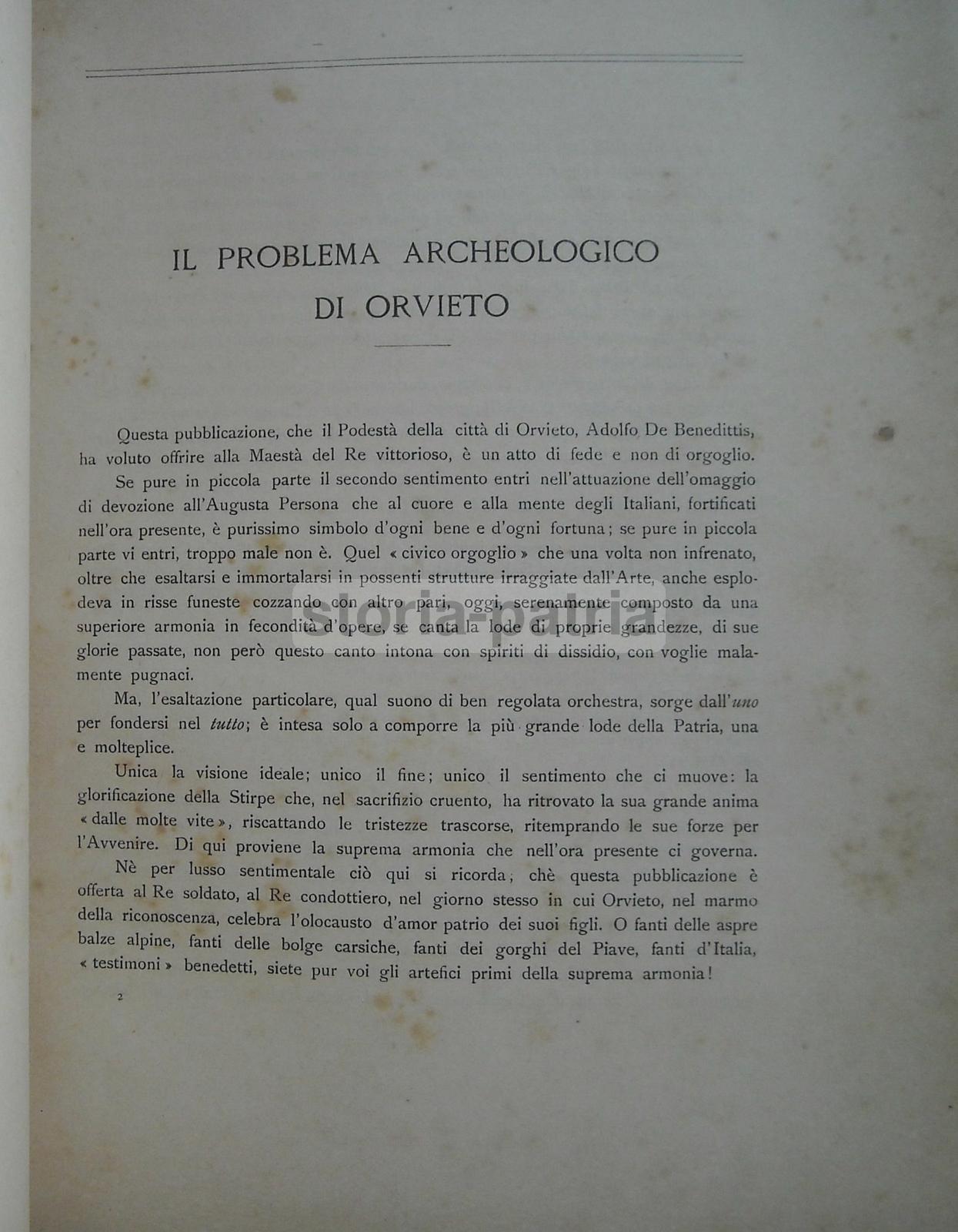 Orvieto Etrusca (1928)   Studio Archeologico Con Mappa E Tavole Di Carlo d'Aloisio Da Vasto