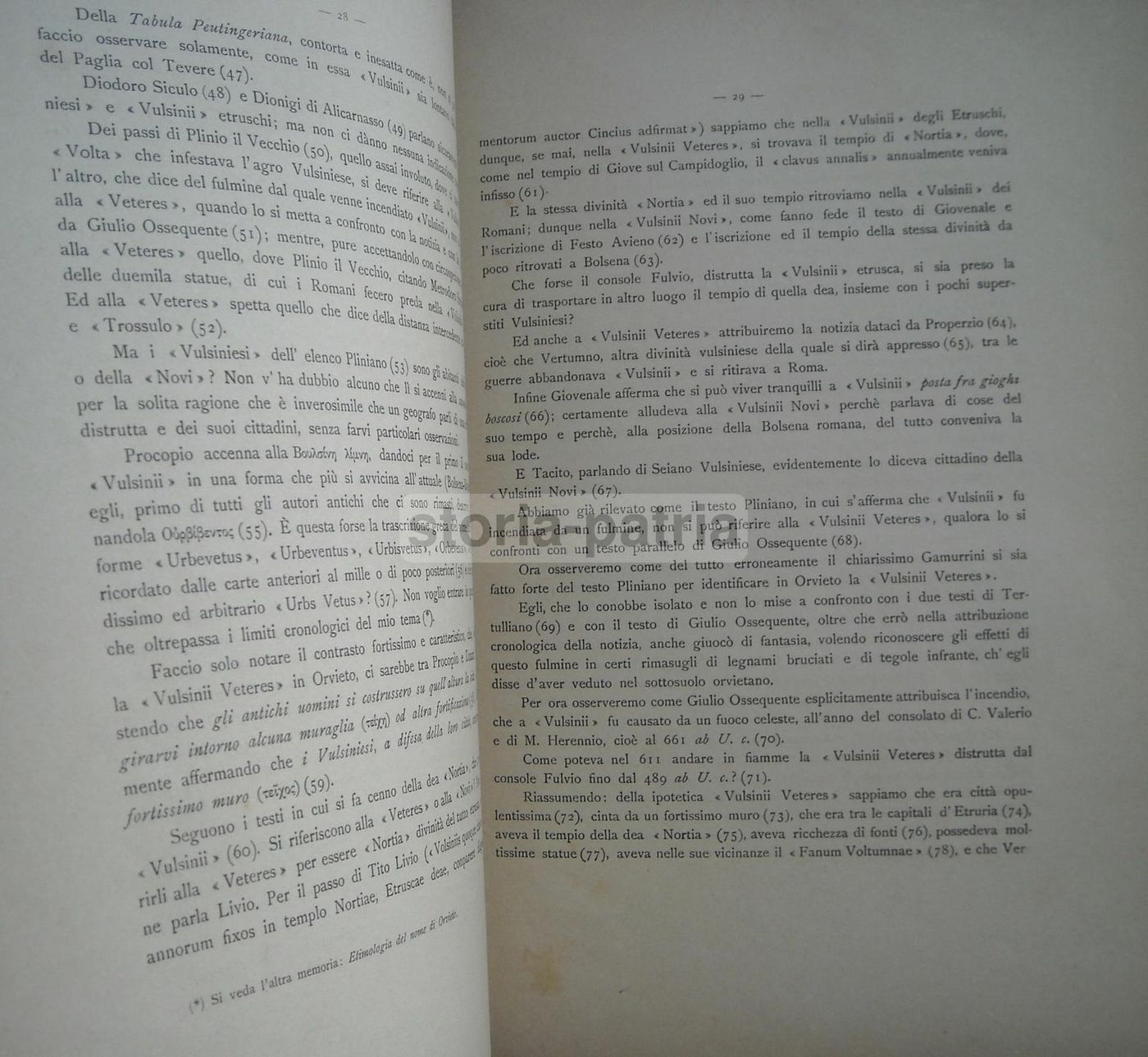Orvieto Etrusca (1928)   Studio Archeologico Con Mappa E Tavole Di Carlo d'Aloisio Da Vasto