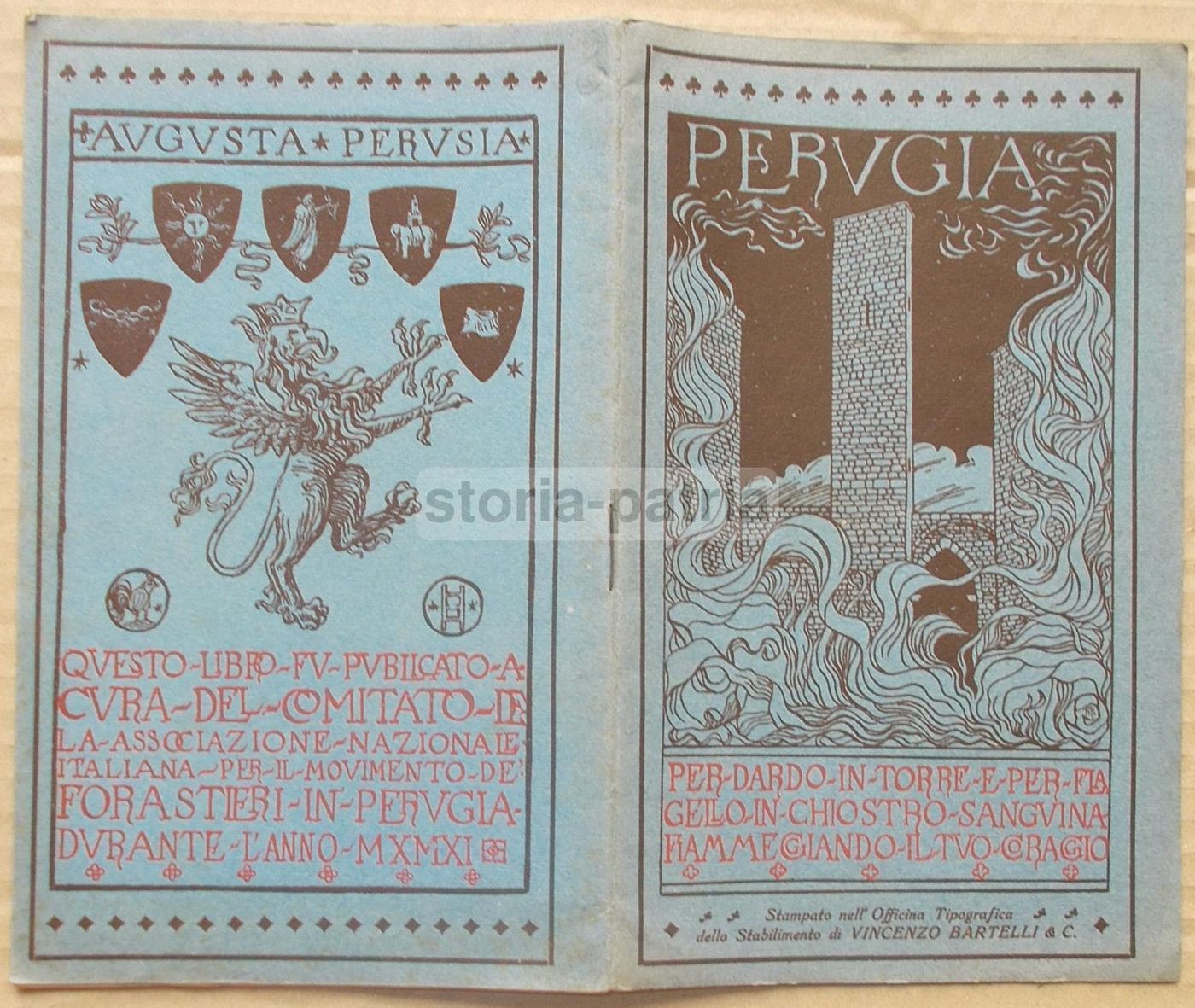 Guida Turistica Di Perugia, 1911, Con Mappa E Inserti Pubblicitari