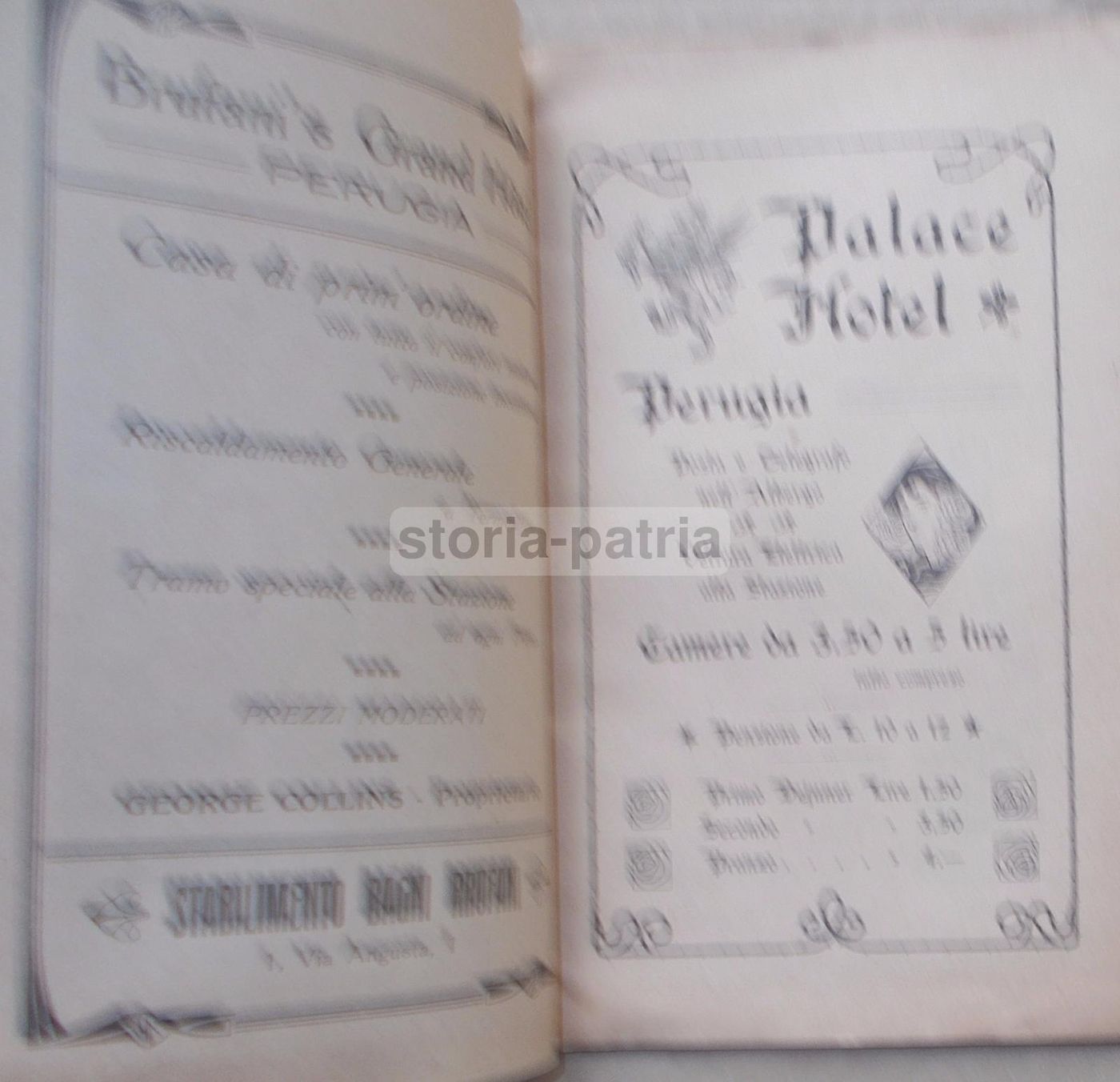 Guida Turistica Di Perugia, 1911, Con Mappa E Inserti Pubblicitari
