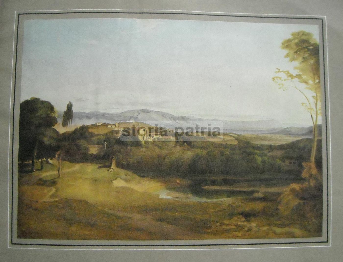 Perugia, Veduta Paesaggistica (Karl Rottmann), Stampa A Colori, 1940 Circa