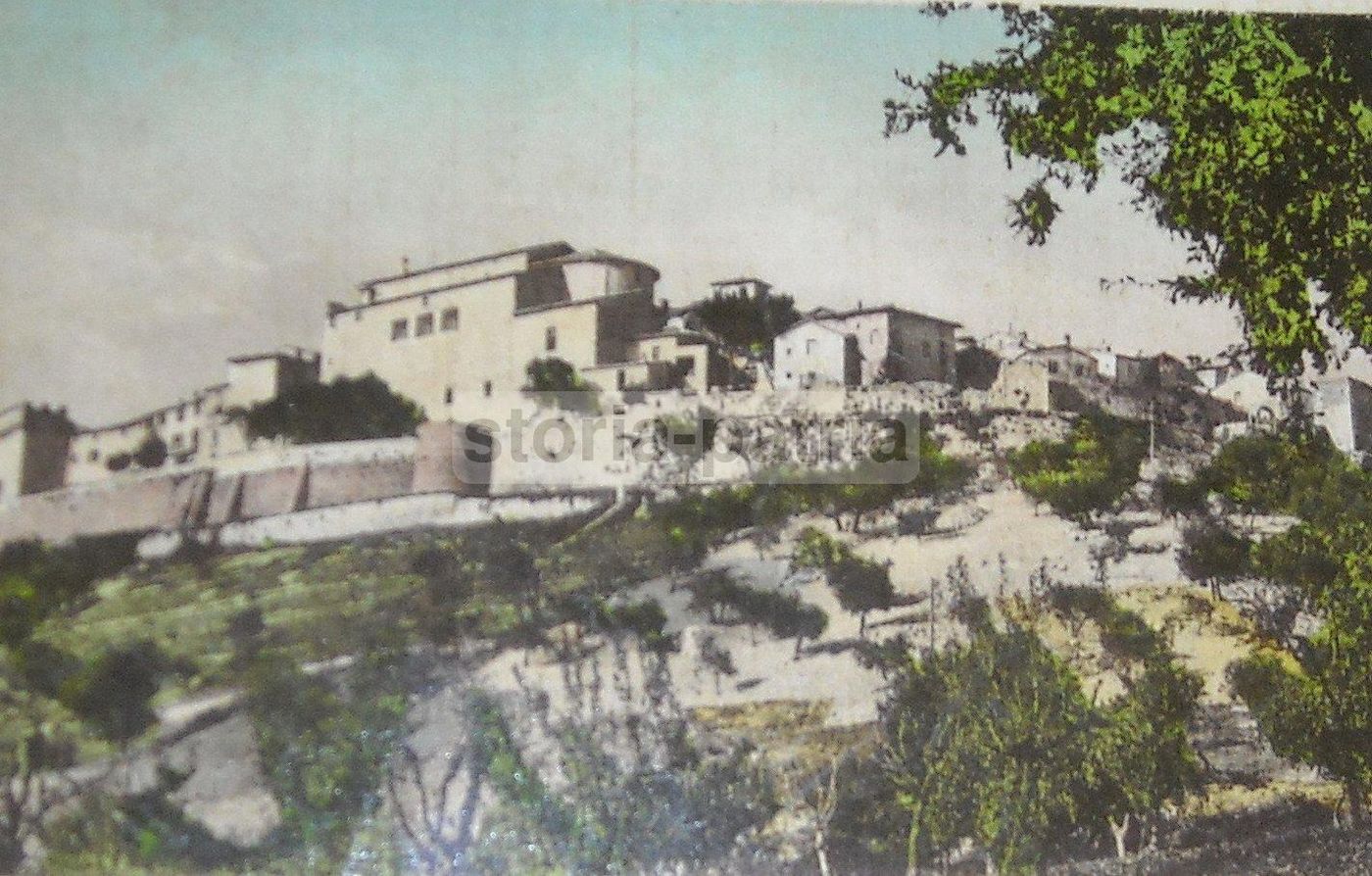 Cartolina Montecastello Vibio (Perugia) 1955, Veduta Panoramica E Mura