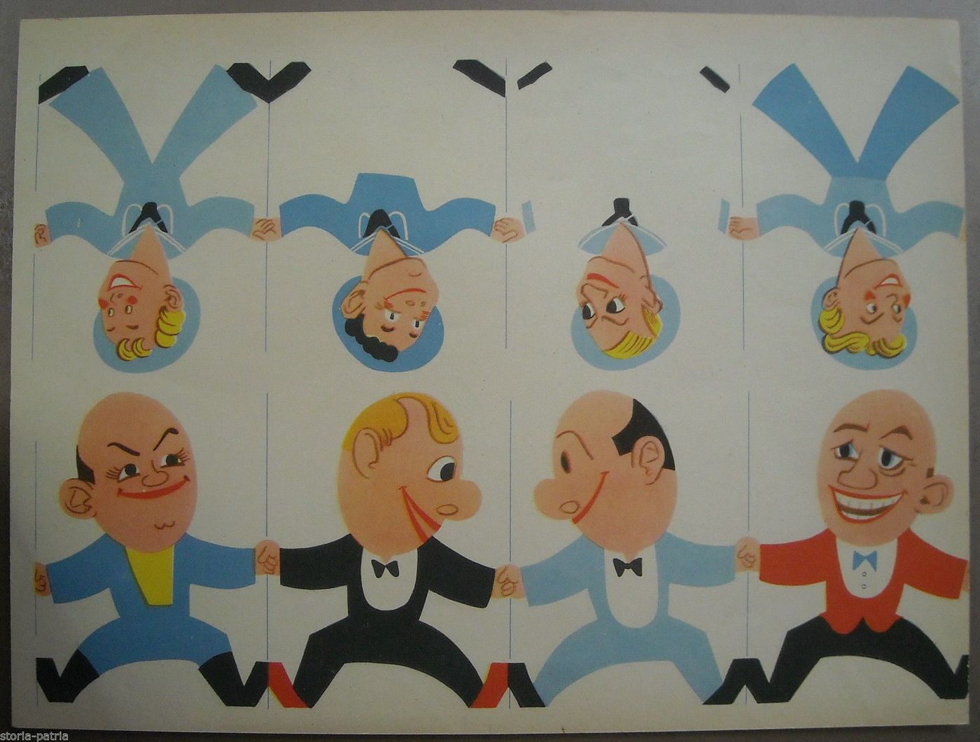 Pupazzetti Da Ritagliare, Epoca Anni '30, Marinaretti, Fumetto A Colori
