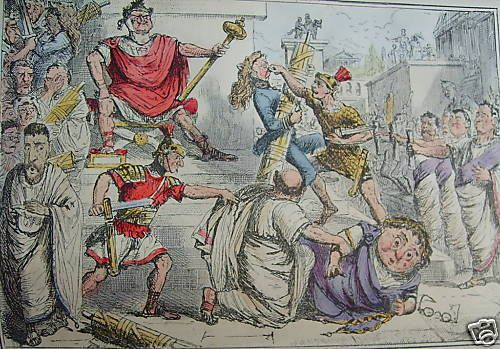 Tarquinio Il Superbo Si Proclama Re. Stampa Satirica Di John Leech, XIX Secolo