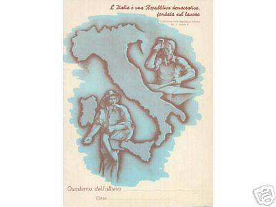 Quaderno Scolastico Propaganda Lavoro Ministero Della Pubblica Istruzione