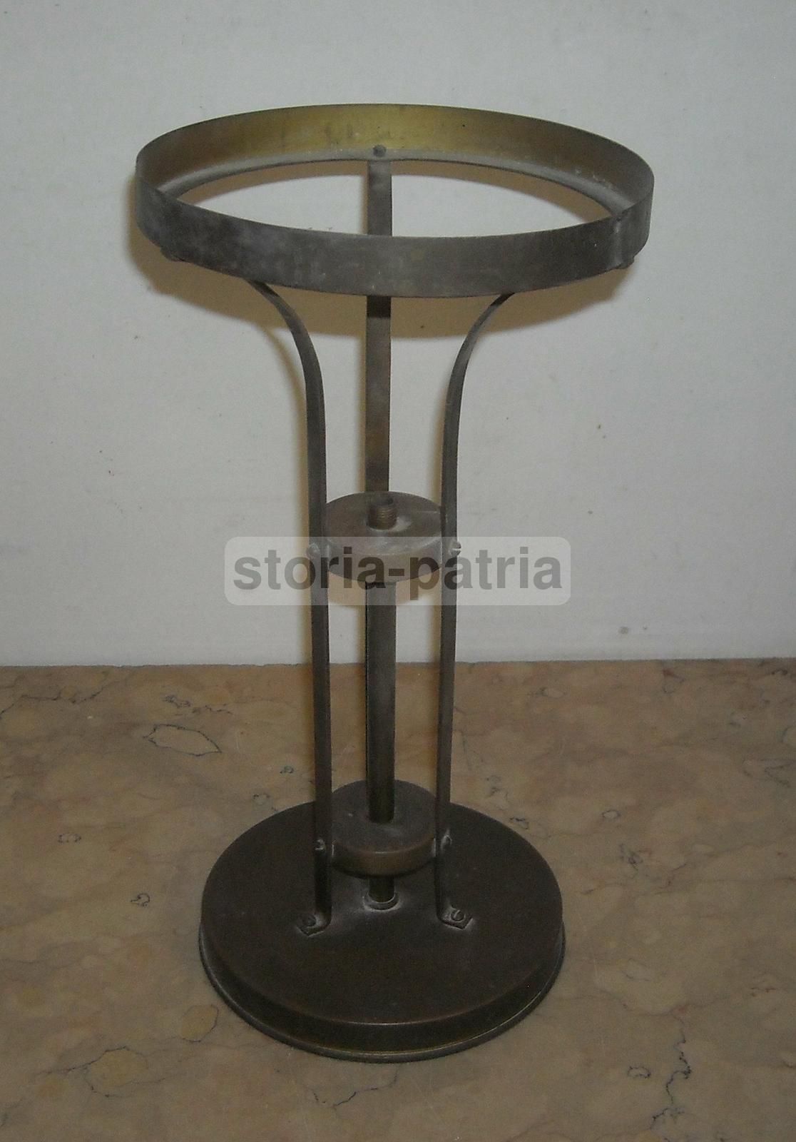 Base Per Lampada Liberty In Ottone, Primi '900