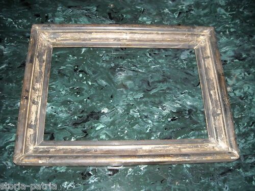 Cornice Antica Fine '800 Primo '900 Argentata 43x31 Cm