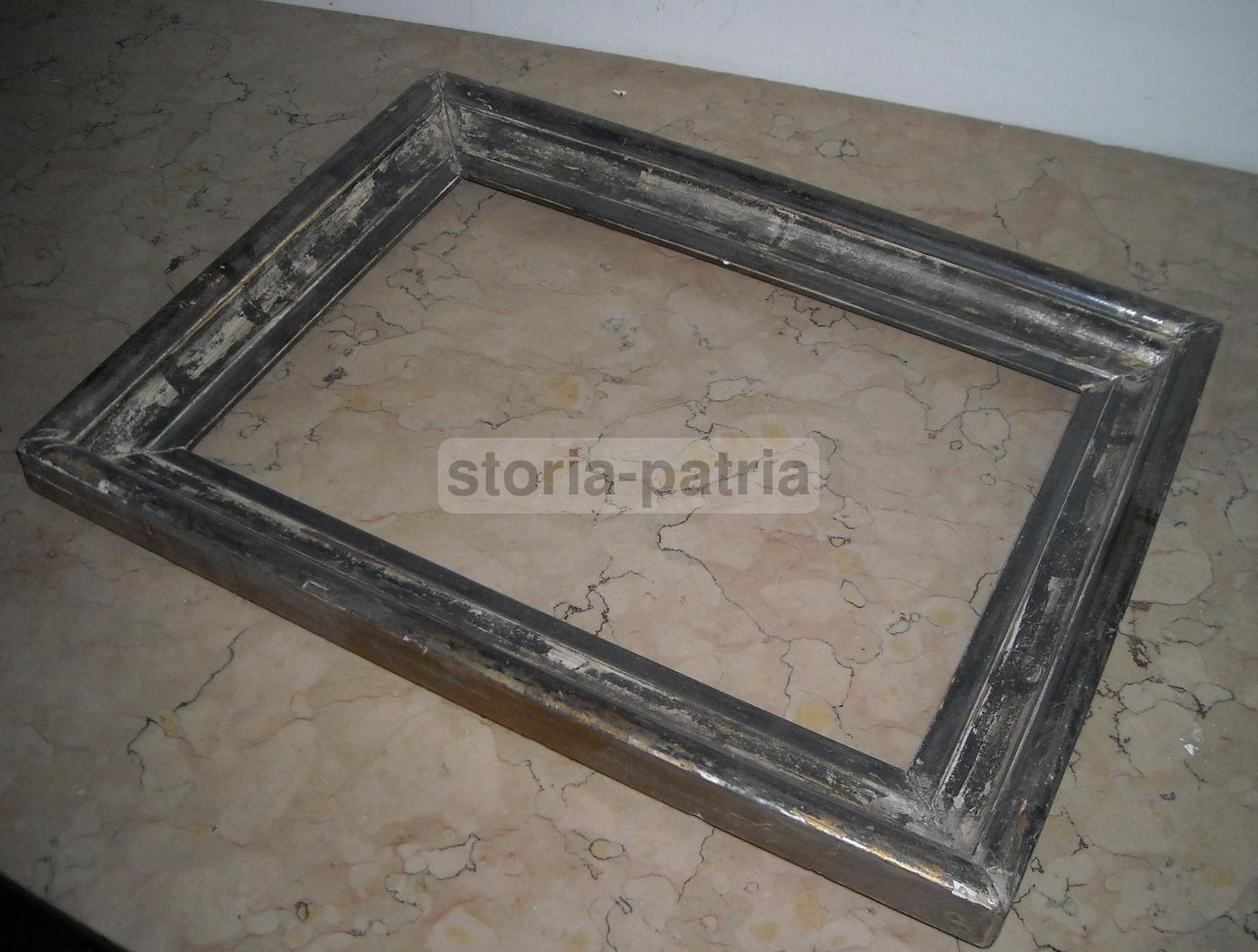 Cornice Antica Fine '800 Primo '900 Argentata 43x31 Cm