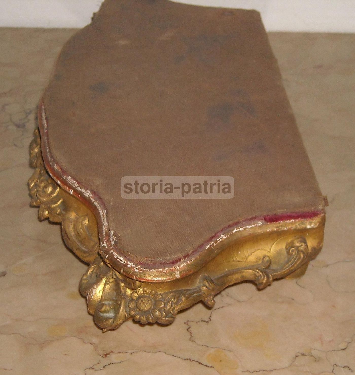 Base Antica In Legno Dorato Per Orologi E Sculture, XIX Secolo
