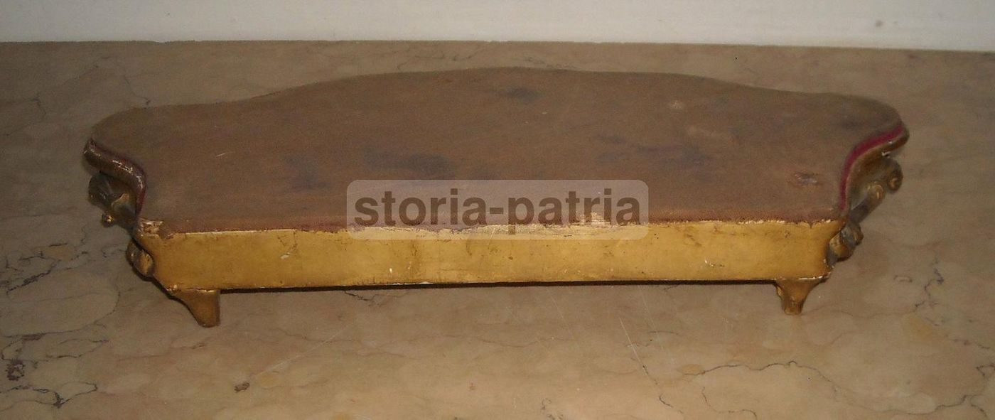 Base Antica In Legno Dorato Per Orologi E Sculture, XIX Secolo