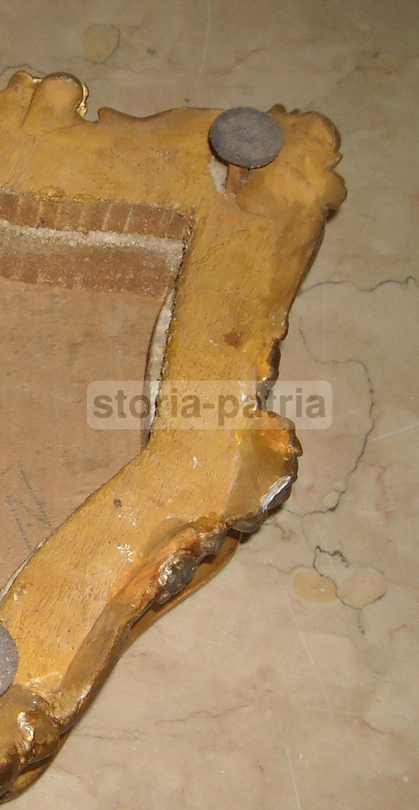 Base Dorata Ottocentesca Per Sculture E Porcellane Cm 20x7